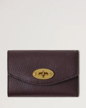 Darley vikbar plånbok med flera kortfack Ebony Small Classic Grain