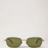 Ellis solglasögon i Mulberry Green metall och bioacetat
