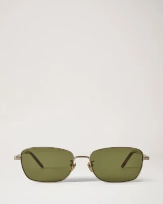 Ellis solglasögon i Mulberry Green metall och bioacetat Ellis solglasögon i Mulberry Green metall och bioacetat