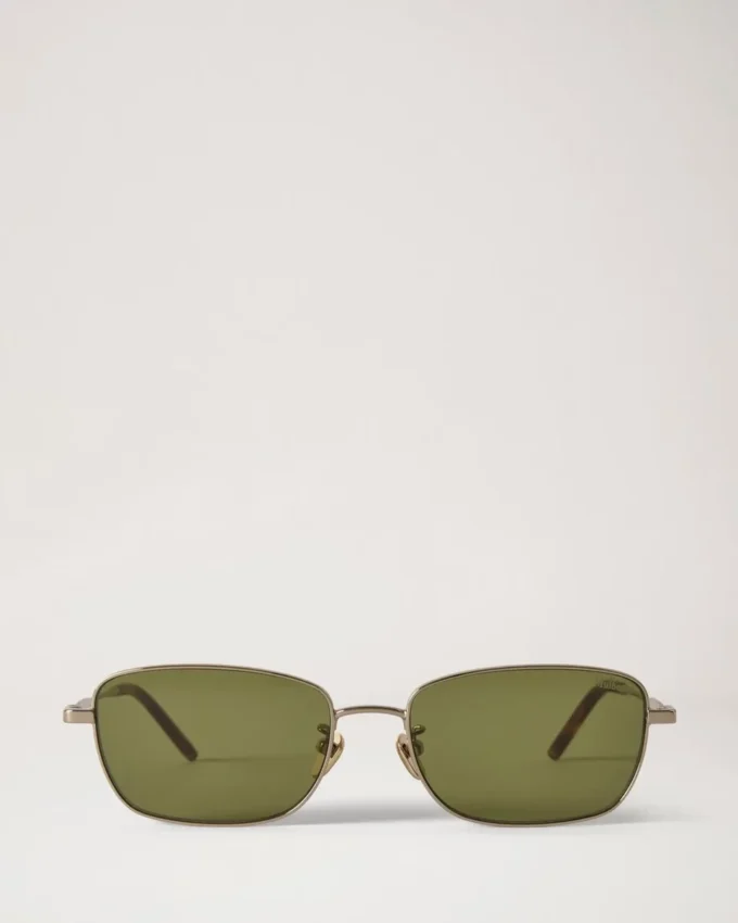 Ellis solglasögon i Mulberry Green metall och bioacetat