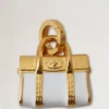 Emaljerad Bayswater-berlock i vitt och guld, blandade material Emaljerad Bayswater-berlock i vitt och guld, blandade material