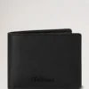 Farringdon Compact Bifold Wallet Svart Small Pebble Grain