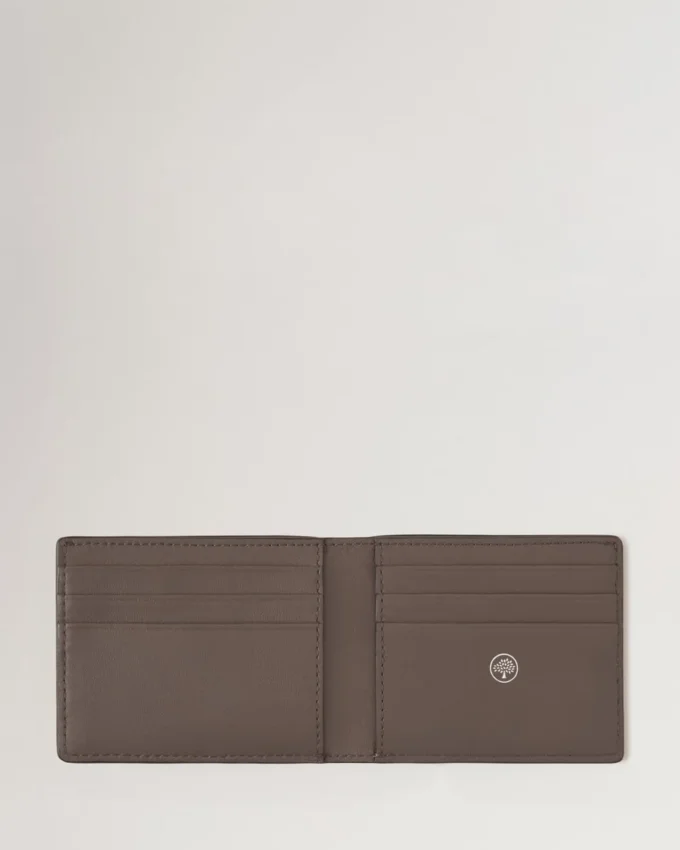Farringdon Compact Bifold Wallet Taupe Brown Small Pebble Grain Farringdon Compact Bifold Wallet Taupe Brown Small Pebble Grain