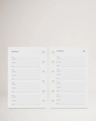 Fickbok Kontakter Registerblad Vitt papper Män