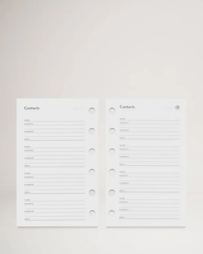 Fickbok Kontakter Registerblad Vitt papper Män