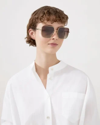 Flora-solglasögon i taupebrunt bioacetat och bio-nylon