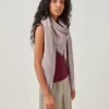 Fyrkantig rosenvatten-scarf i bomulls- och silkesblandning med Mulberry Fyrkantig rosenvatten-scarf i bomulls- och silkesblandning med Mulberry