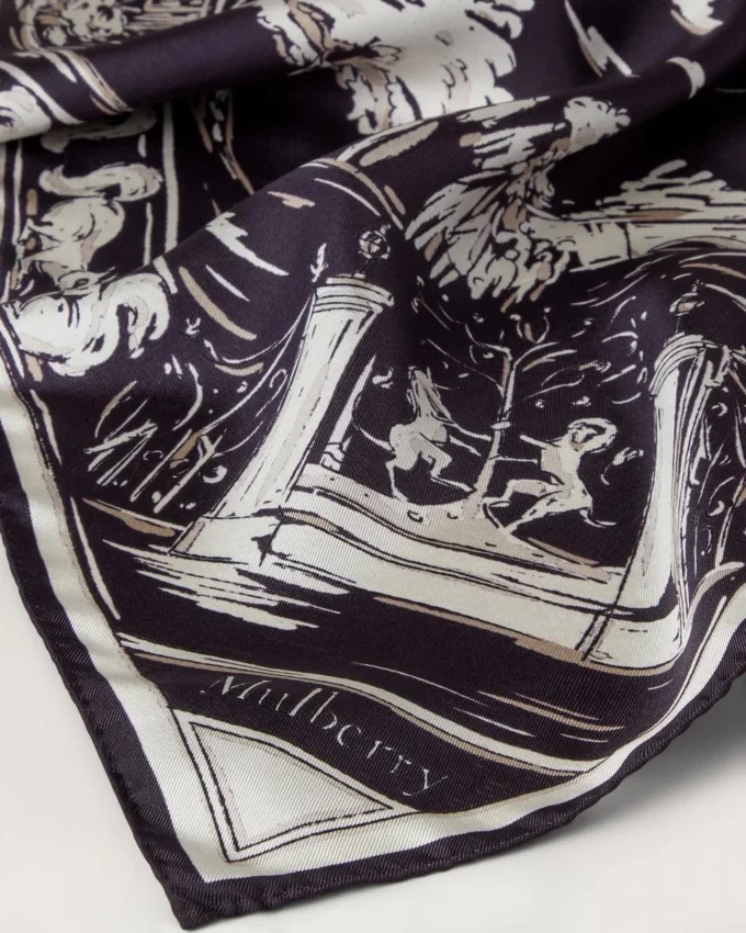 Fyrkantig scarf – British Park Deep Aubergine Silk Twill Fyrkantig scarf – British Park Deep Aubergine Silk Twill