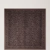 Fyrkantig scarf – Leopard Ebony Silk Twill för kvinnor Fyrkantig scarf – Leopard Ebony Silk Twill för kvinnor