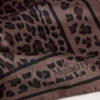 Fyrkantig scarf – Leopard Ebony Silk Twill för kvinnor Fyrkantig scarf – Leopard Ebony Silk Twill för kvinnor