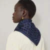 Fyrkantig scarf – Leopard Night Sky Silk Twill för kvinnor