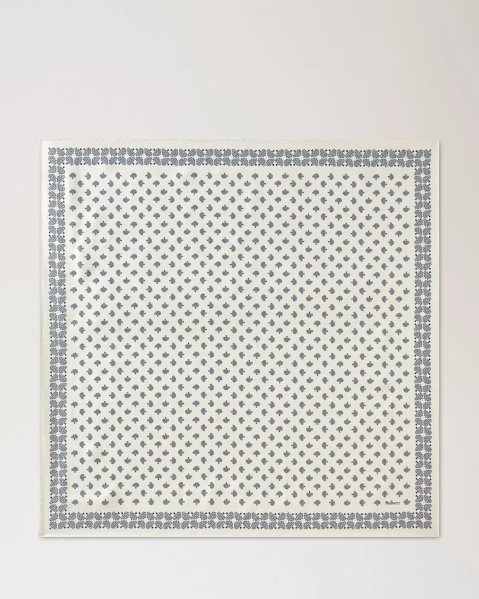 Fyrkantig scarf – Mulberry Tree Eggshell Silk Twill