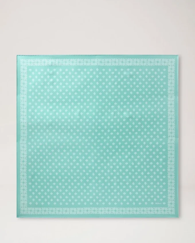 Fyrkantig scarf – Mulberry Tree Marina Blue Silk Twill Fyrkantig scarf – Mulberry Tree Marina Blue Silk Twill