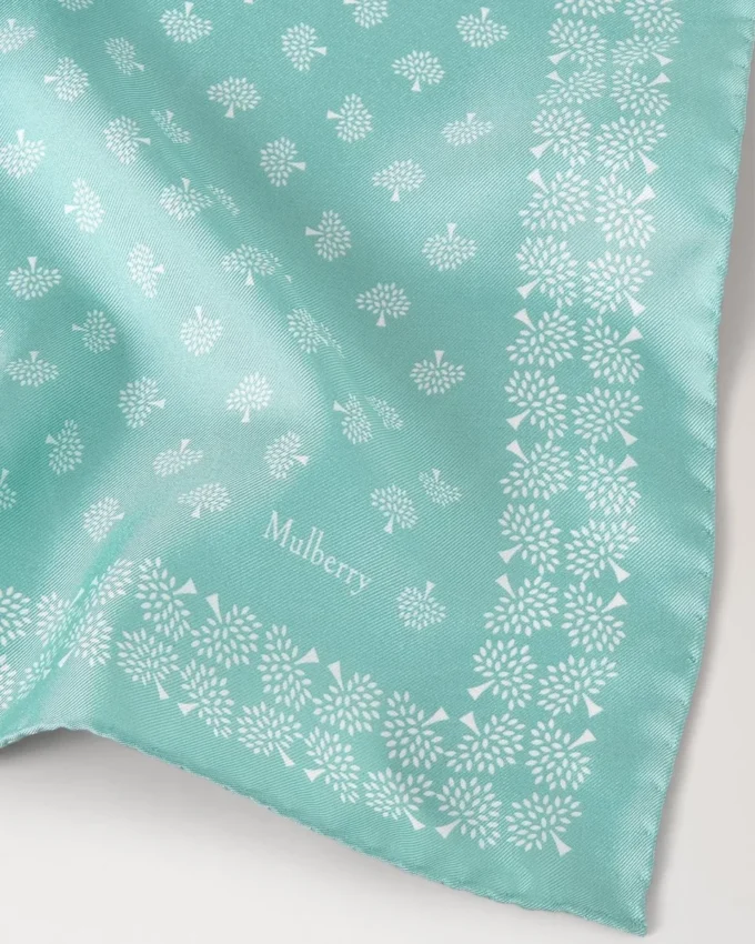 Fyrkantig scarf – Mulberry Tree Marina Blue Silk Twill Fyrkantig scarf – Mulberry Tree Marina Blue Silk Twill