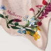 Fyrkantig scarf – vildblommig rosa silkestwill