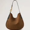 Hackney axelväska Vintage Oak Suede för kvinnor