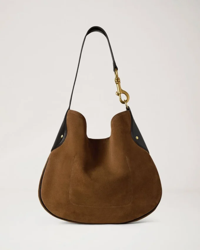 Hackney axelväska Vintage Oak Suede för kvinnor
