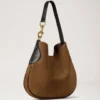 Hackney axelväska Vintage Oak Suede för kvinnor