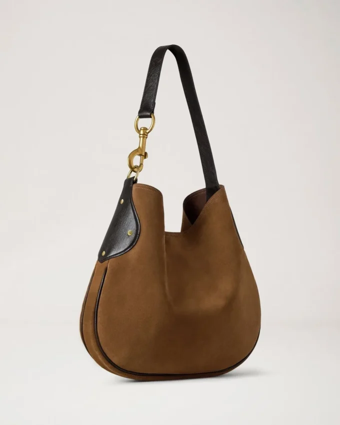 Hackney axelväska Vintage Oak Suede för kvinnor