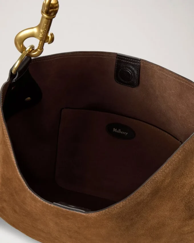 Hackney axelväska Vintage Oak Suede för kvinnor