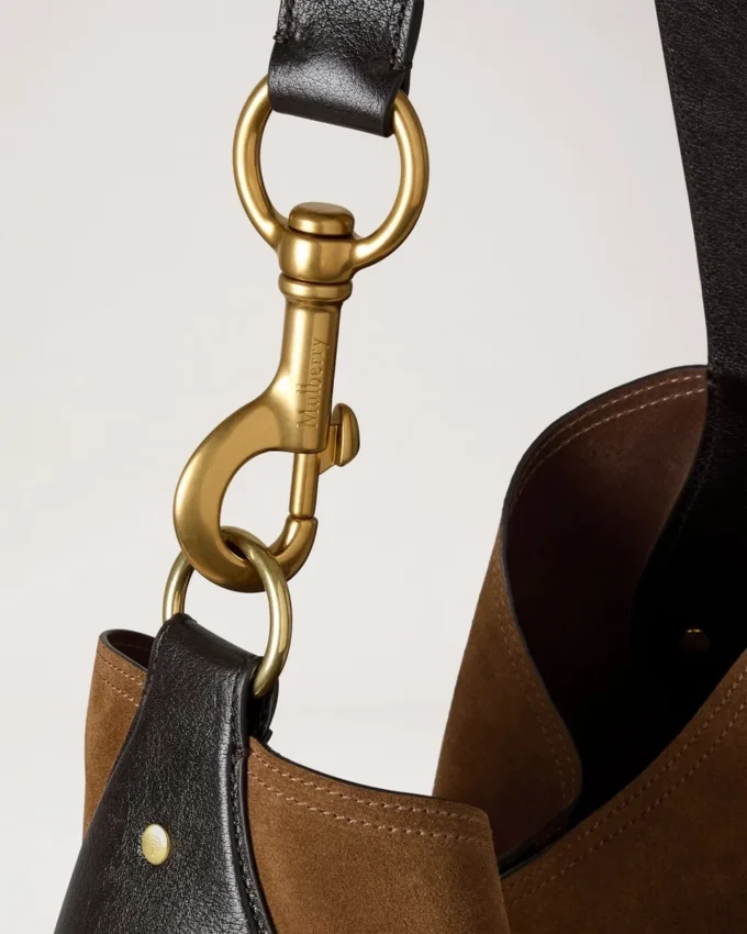 Hackney axelväska Vintage Oak Suede för kvinnor