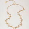 Halsband med blad från Mulberry i guld och blandade material för kvinnor Halsband med blad från Mulberry i guld och blandade material för kvinnor