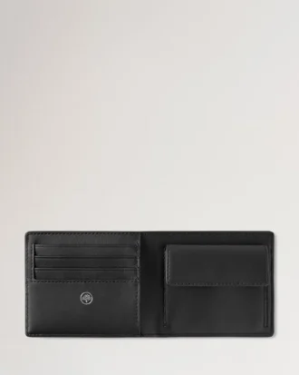 Heritage Bifold Coin Wallet Black Small Classic Grain Heritage Bifold Coin Wallet Black Small Classic Grain