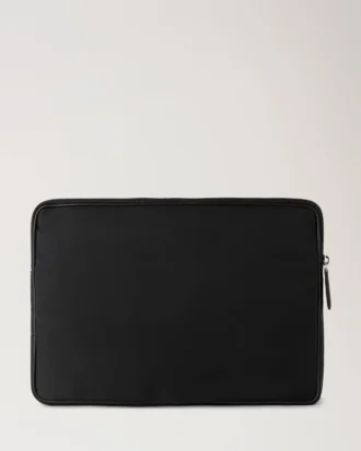 Heritage Nylon Laptop Sleeve Svart nylon & liten klassisk struktur