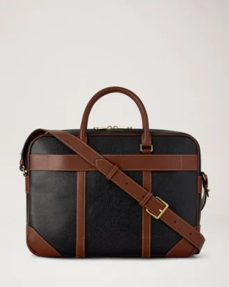 Heritage-portfölj Svart & konjak Biobaserad Scotchgrain