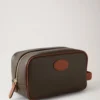 Heritage-tvättväska Mole & Cognac-tryckt Bioveg Scotchgrain & Flat Calf