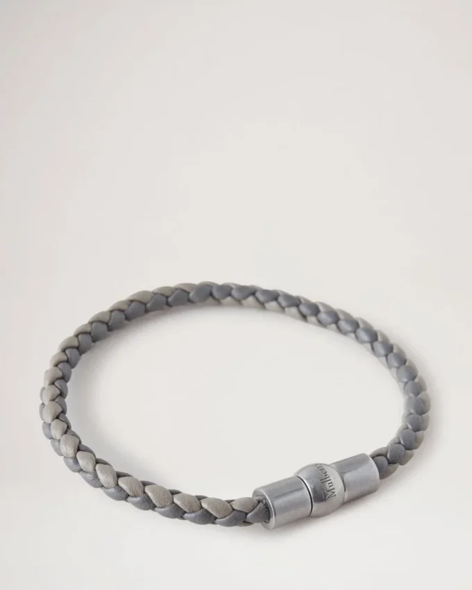 Iris-armband i kolgrått och mörkgrått med Heavy Grain-struktur