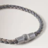Iris-armband i kolgrått och mörkgrått med Heavy Grain-struktur