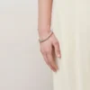 Iris-armband i kolgrått och mörkgrått med Heavy Grain-struktur