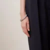 Iris-armband Poplinblått Heavy Grain läder och rostfritt stål Iris-armband Poplinblått Heavy Grain läder och rostfritt stål