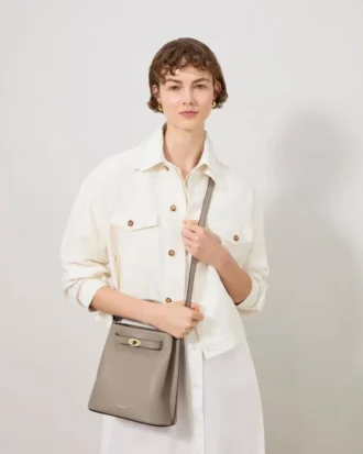 Islington Bucket Cashmere Taupe Small Classic Grain