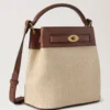 Islington Bucket Ek & Naturlig Raffia & Läder