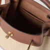 Islington Bucket Ek & Naturlig Raffia & Läder