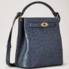 Islington Bucket Stormy Blue Ostrich Top Handle Väskor