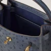 Islington Bucket Stormy Blue Ostrich Top Handle Väskor