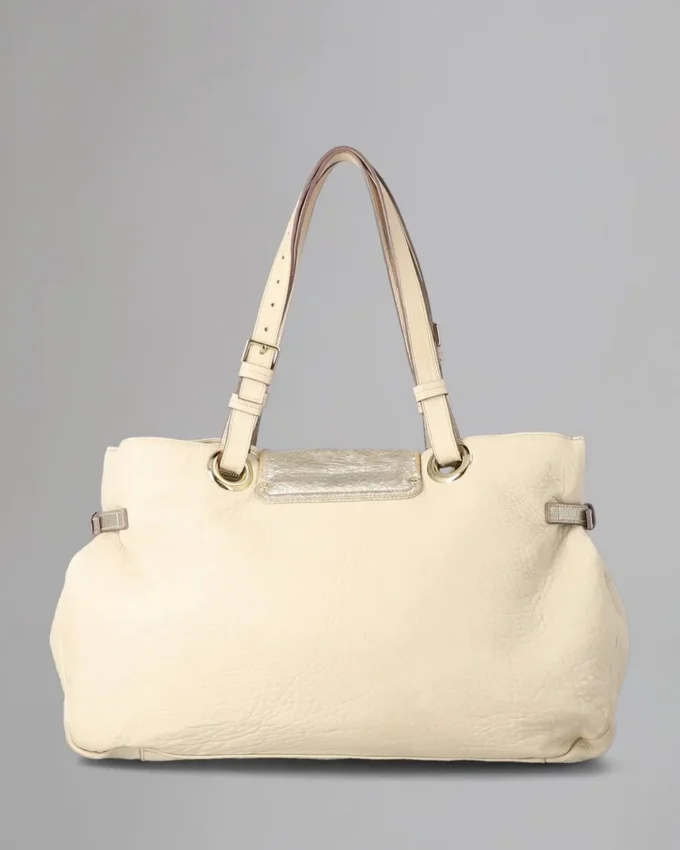 Jenah Tote Begagnad Beige Mix Material Begagnade väskor
