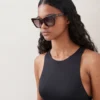 Kate solglasögon Dark Havana Bio-Acetate Dam Kate solglasögon Dark Havana Bio-Acetate Dam