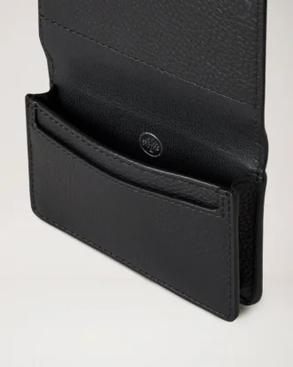 Kontinentalt kortfodral Svart Small Classic Grain