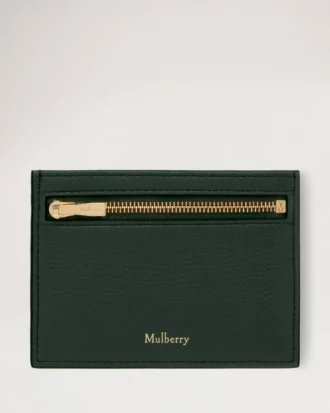 Kortfodral med dragkedja, Mulberry Green, Small Classic Grain