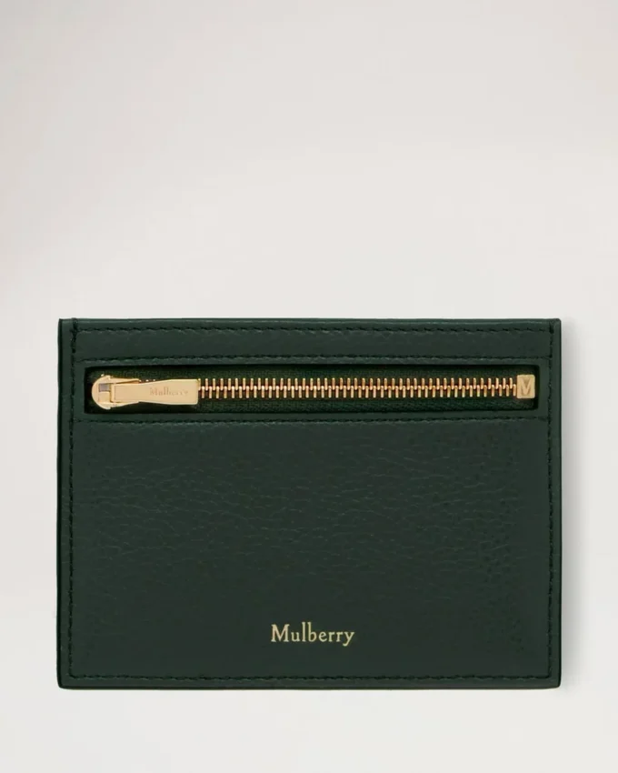 Kortfodral med dragkedja, Mulberry Green, Small Classic Grain Kortfodral med dragkedja, Mulberry Green, Small Classic Grain