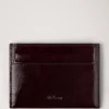Kreditkortsfodral, djup aubergine, lackat, dam Kreditkortsfodral, djup aubergine, lackat, dam