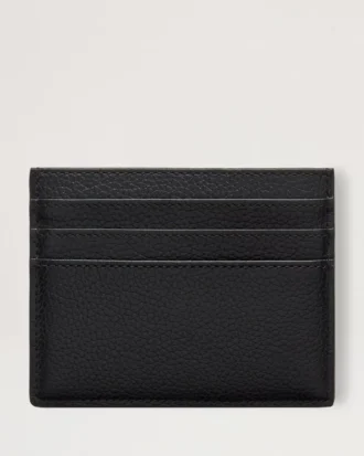 Kreditkortsfodral med dragkedja, svart, Small Classic Grain