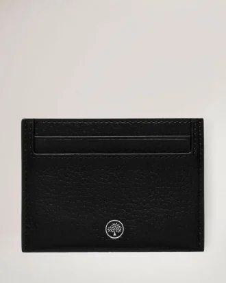 Kreditkortsfodral Svart & Silver Small Classic Grain