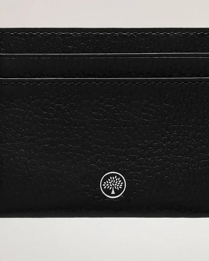 Kreditkortsfodral Svart & Silver Small Classic Grain Kreditkortsfodral Svart & Silver Small Classic Grain