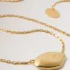 Lana-halsband i guldpläterad mässing för kvinnor Lana-halsband i guldpläterad mässing för kvinnor