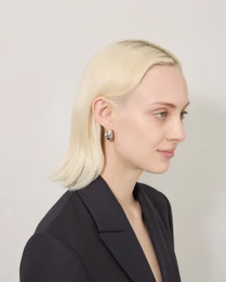 Lana hoop-örhängen i silverpläterad mässing för kvinnor Lana hoop-örhängen i silverpläterad mässing för kvinnor